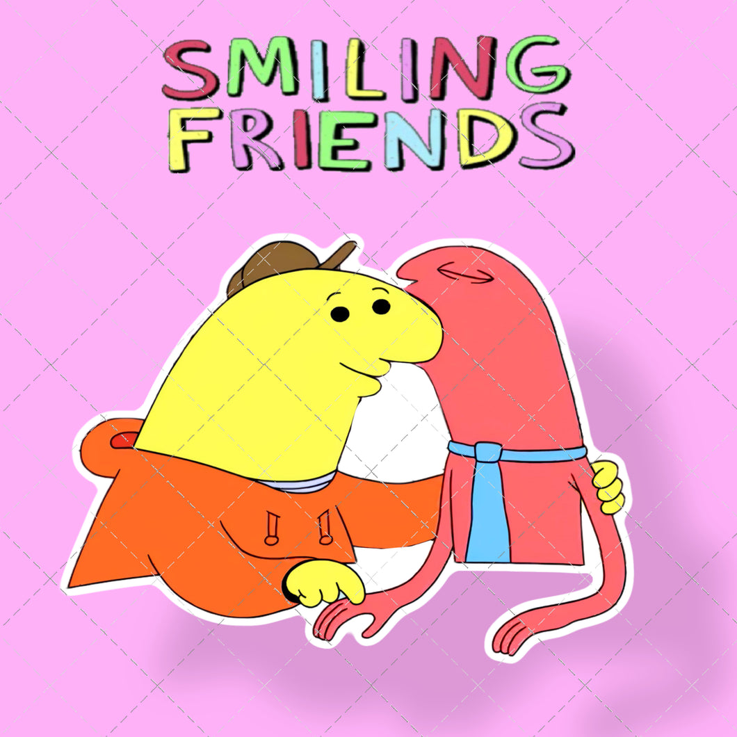 Smiling Friends Anime Stickers - Charlie Allan Vinyl Decals Laptop Stickers Waifu