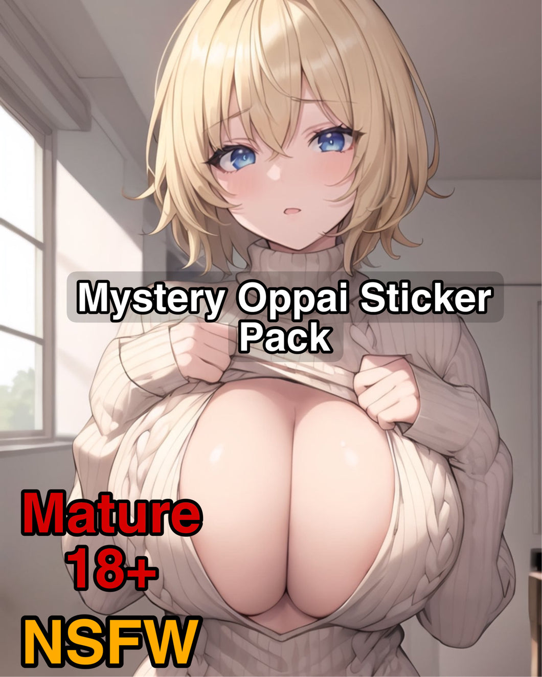 Mystery Ecchi Anime Sticker Pack - Oppai Waifu Edition