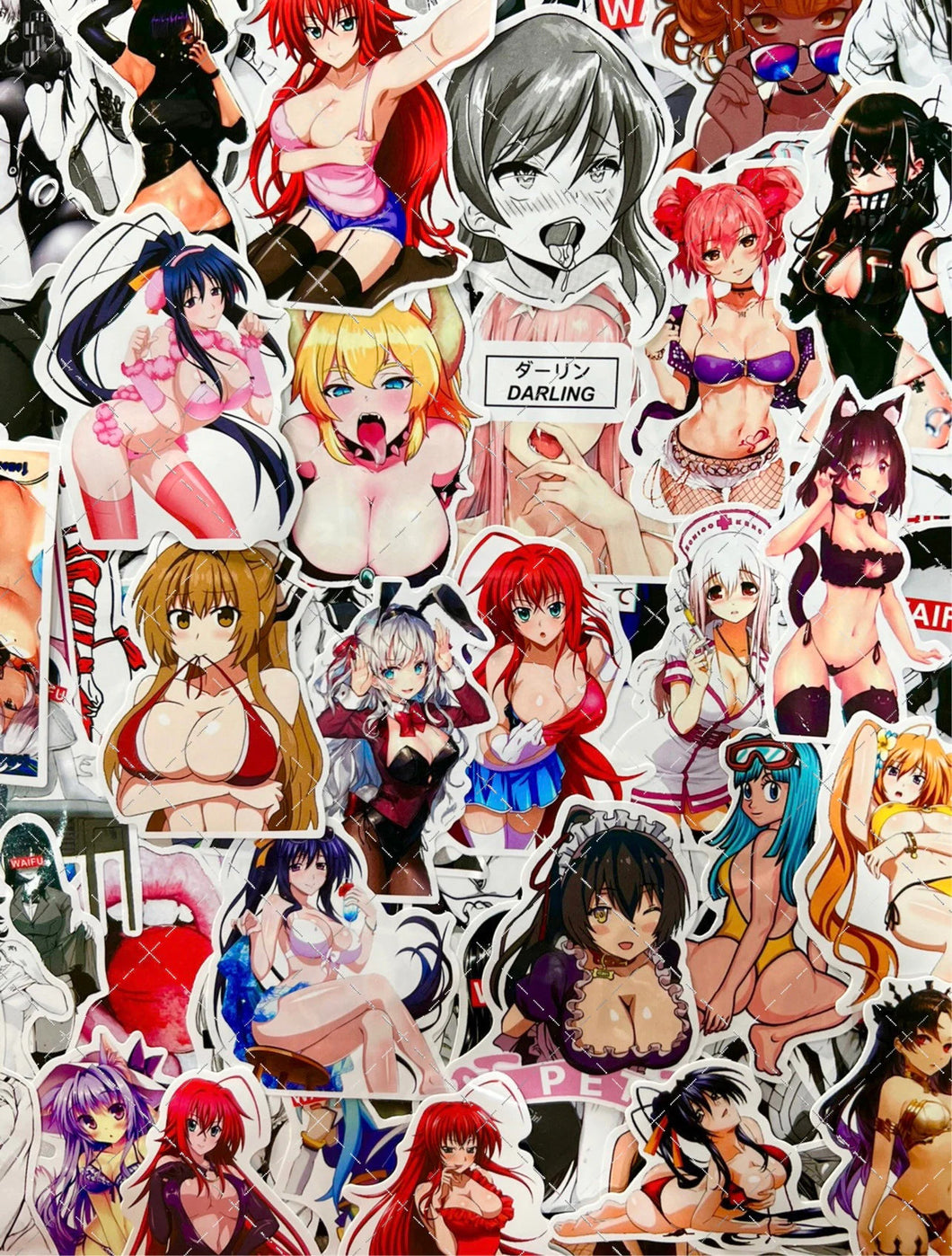Anime Waifu Mystery Sticker Pack – 10PCS/25PCS/50PCS – Ecchi, Cute, Vinyl Decals for Laptop, Phone & More!